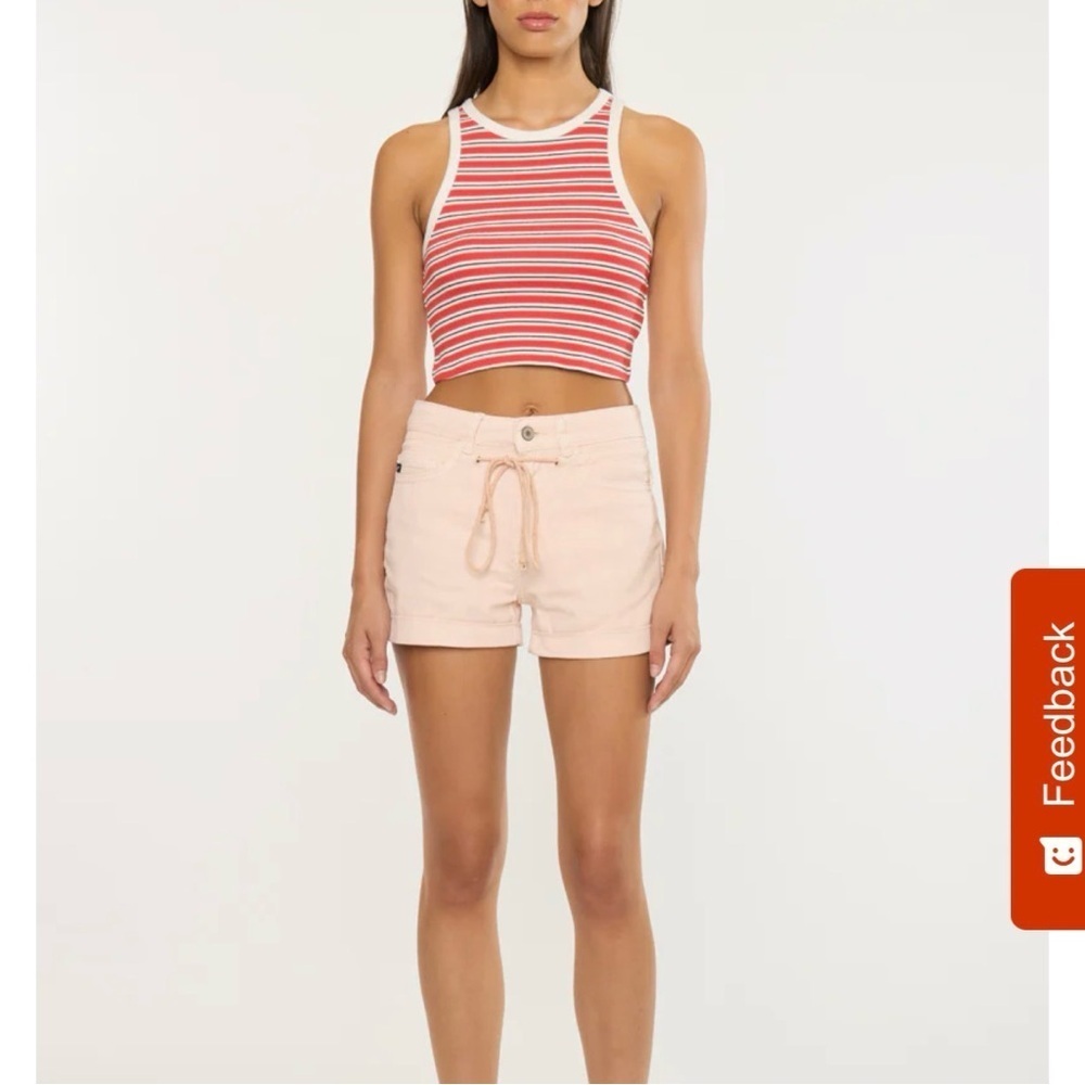 Kancan Azalea High Rise Draw String Shorts Pink Women’s Small